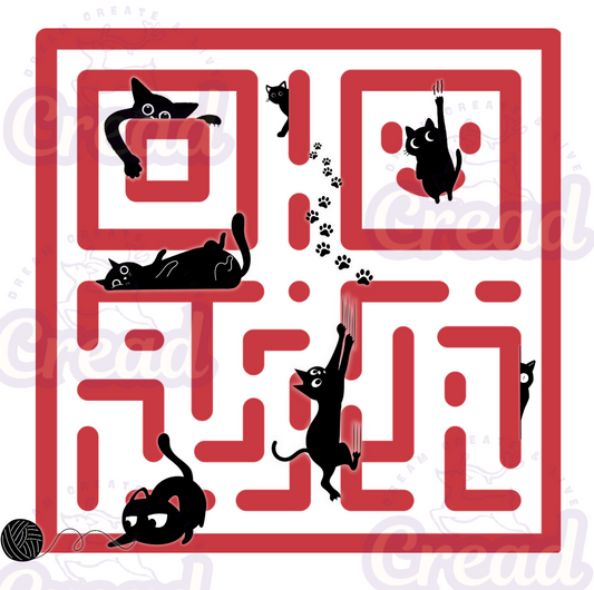 Unisex Sweatshirt - Funny Cat QR Code Design | Premium Quality | Creadland