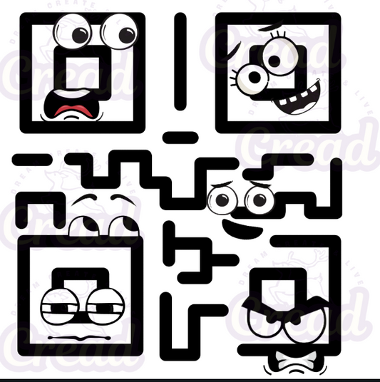 Unisex Sweatshirt - Funny Faces QR Code Design | Premium Quality | Creadland