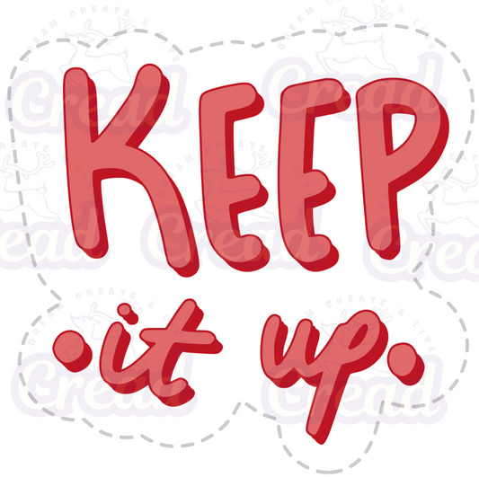 Embroidered Apron - Keep It Up Design | Premium Kitchen Apron 5.4oz | Creadland