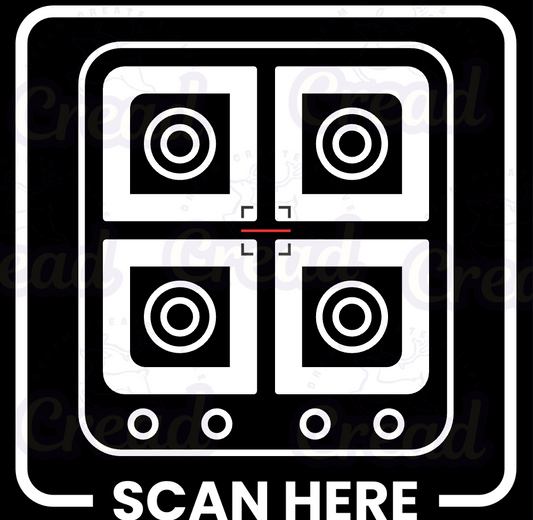 Embroidered Apron Black- Scan QR Code Here Funny Kitchen Design | 5.4oz Cooking Apron