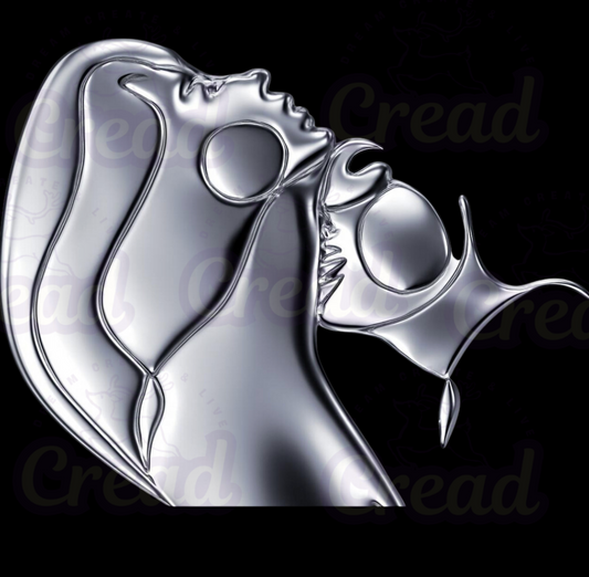 Neck Kiss – Chromium Effect Unisex T-Shirt