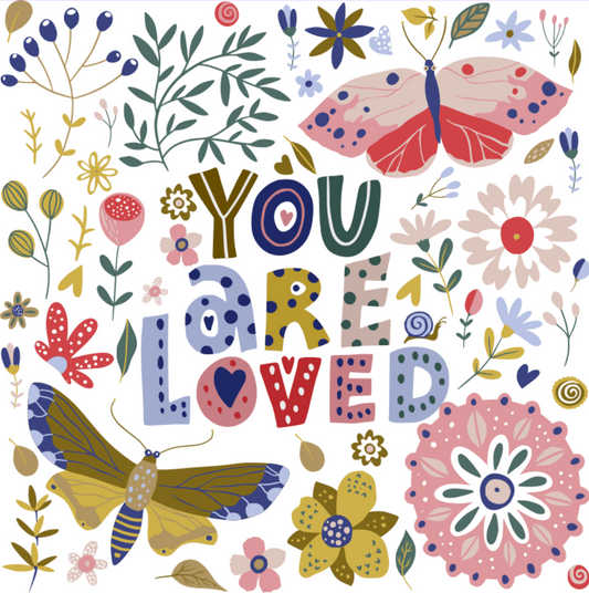 Infant Bodysuit You are loved - Soft Cotton Baby Onesie with Flower Design | Creadland