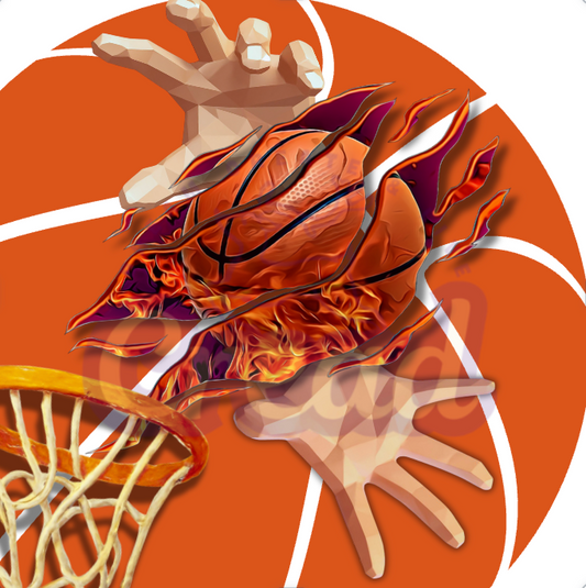 Basketball Fire Unisex T-Shirt – Dynamic Sports Artwork Design