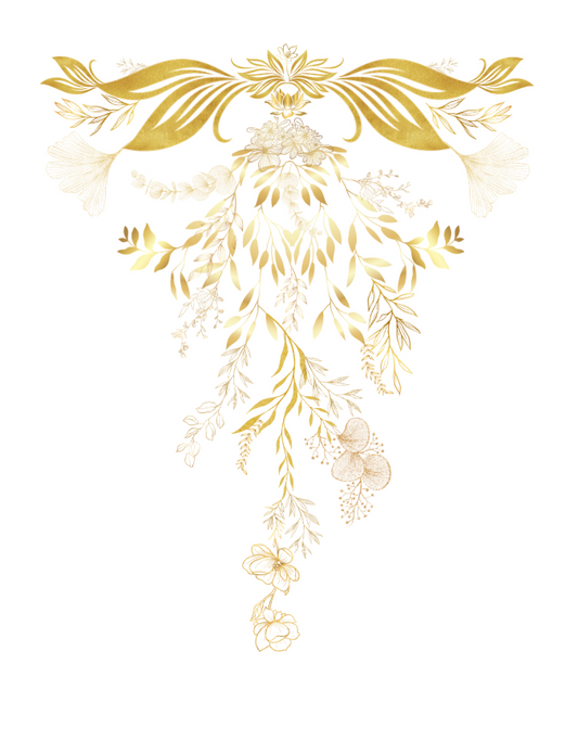 Women's Racerback Tank - Golden Botanical Leaf Design | Premium Athletic Fit