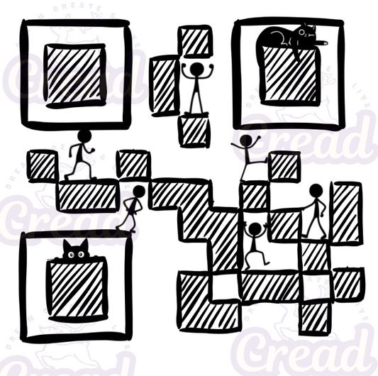 Funny Men QR Code Unisex T-Shirt – Playful Stick Figure Design