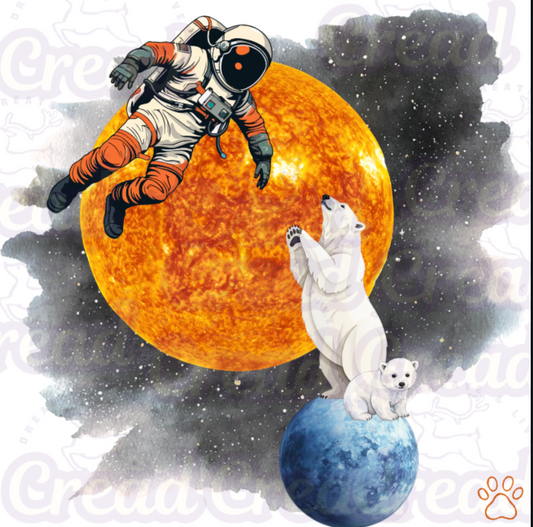 Global Warming Polar Bear Unisex T-Shirt – Space Awareness Design