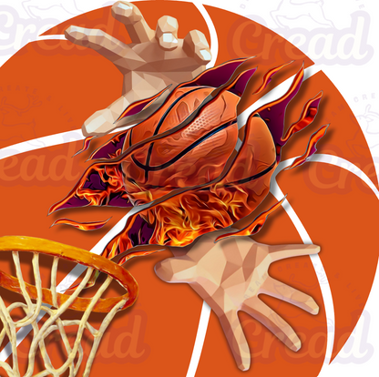 Basketball Fire Mug – Dynamic Sports Art Ceramic Coffee Mug