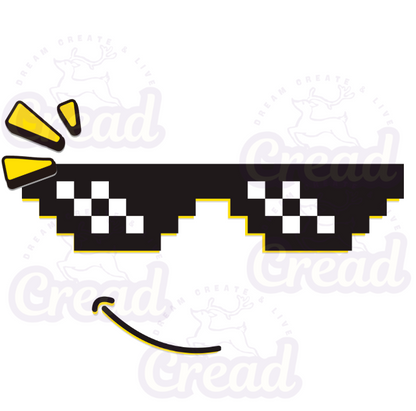 Cool Thug Life Sunglasses Mug – Pixel Art Ceramic Coffee Mug