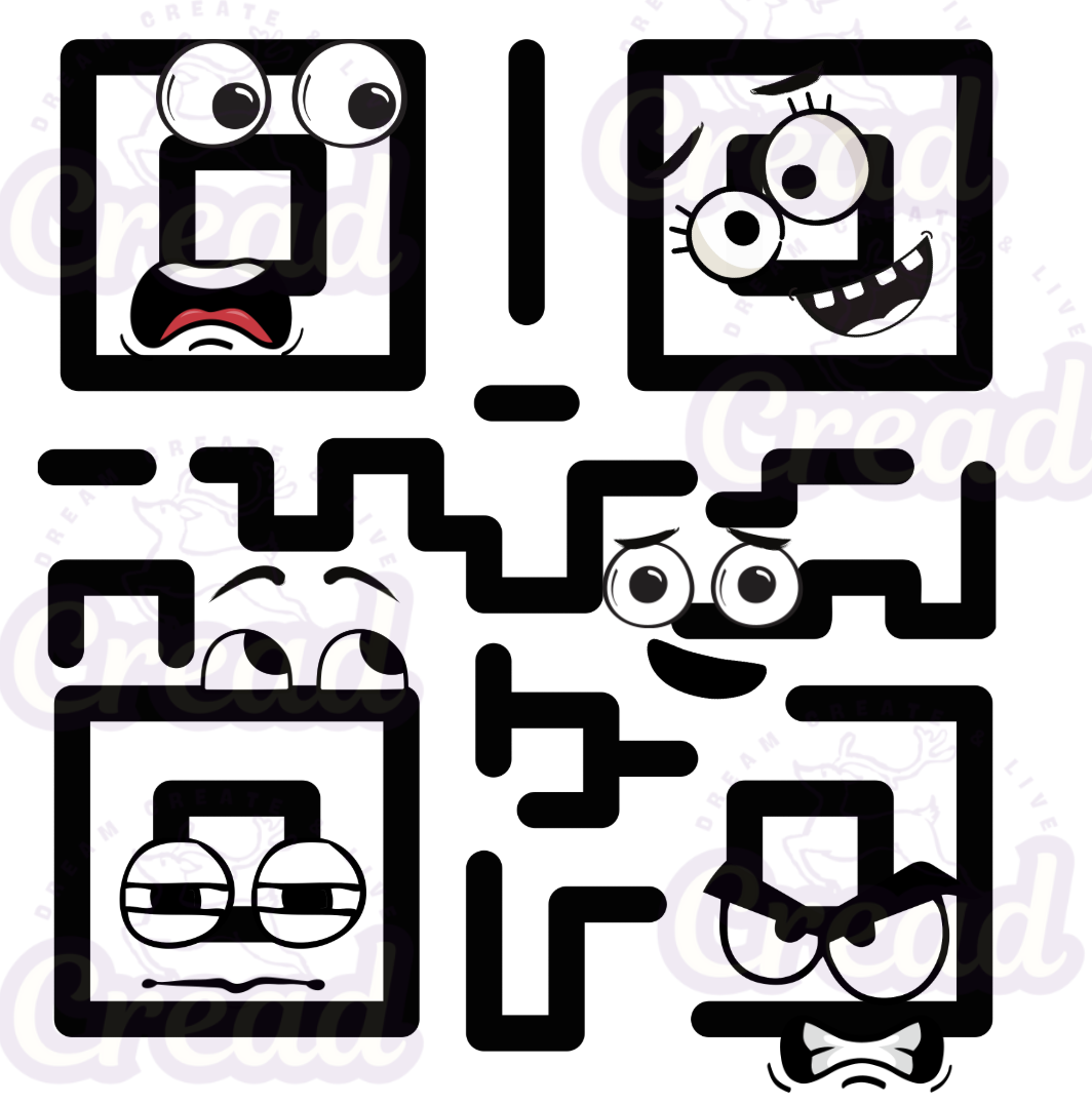 Funny Faces QR Code Mug – Playful Ceramic Coffee Mug