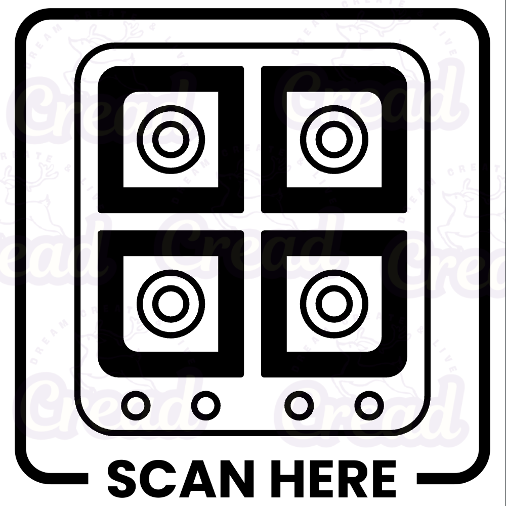 Embroidered Apron White - Scan QR Code Here Funny Kitchen Design | 5.4oz Cooking Apron