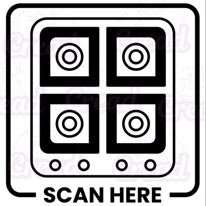 Embroidered Apron White - Scan QR Code Here Funny Kitchen Design | 5.4oz Cooking Apron