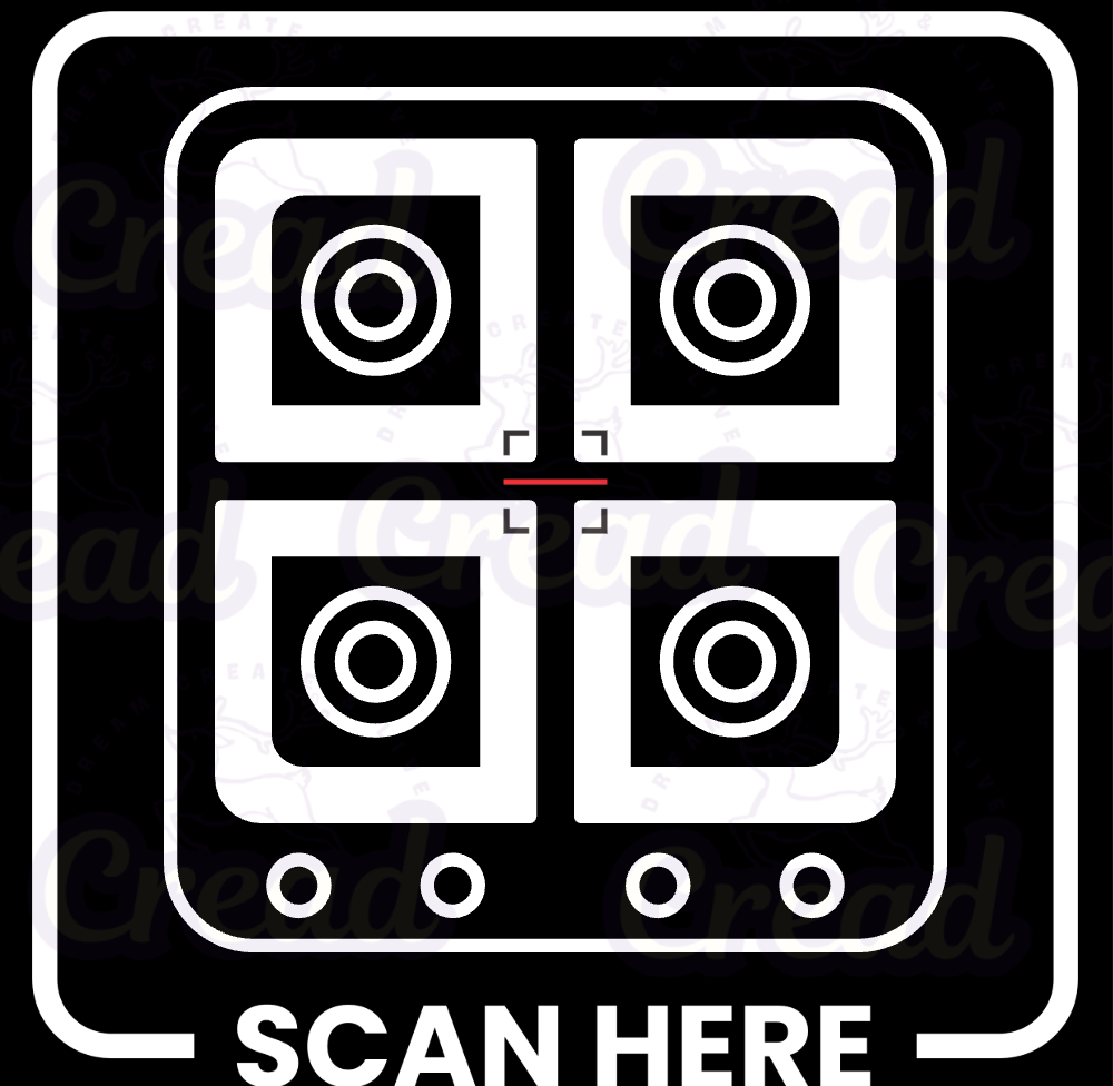 Embroidered Apron Black- Scan QR Code Here Funny Kitchen Design | 5.4oz Cooking Apron