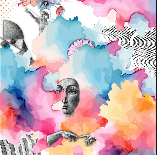 Art Poster – Abstract Human Face & Color Flow | Modern Wall Art by Creadland