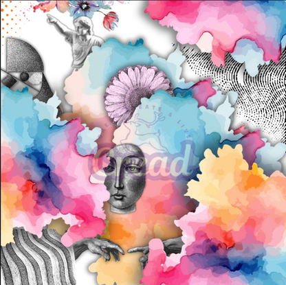 Yoga Leggings – Colorful Abstract Art Print | High-Waist Activewear by Creadland