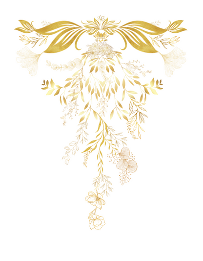 Golden Botanical Pillow - Luxury Leaves Design Decorative Cushion | Creadland