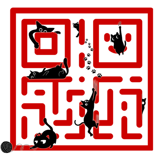 QR Code Funny Cats Backpack – Playful Cat Design School & Daily Bag | Creadland