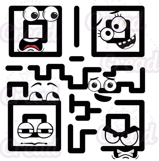 QR Code Funny Faces Backpack - Unique Design Backpack | Creadland